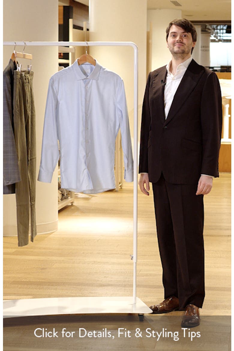 Slim Fit Structured Cotton Twill Dress Shirt video