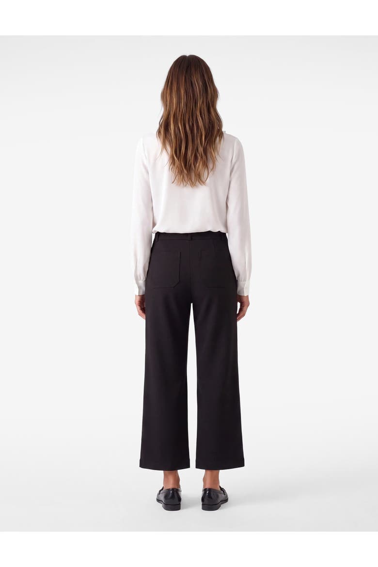 Straight Fit Tailored Trousers, Alternate, color, BLACK