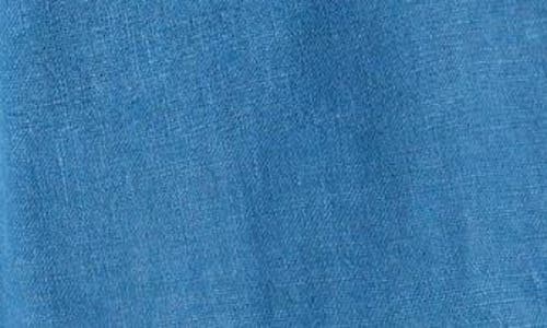 Alex Crane  Bo Linen Drawstring Shorts In Blue