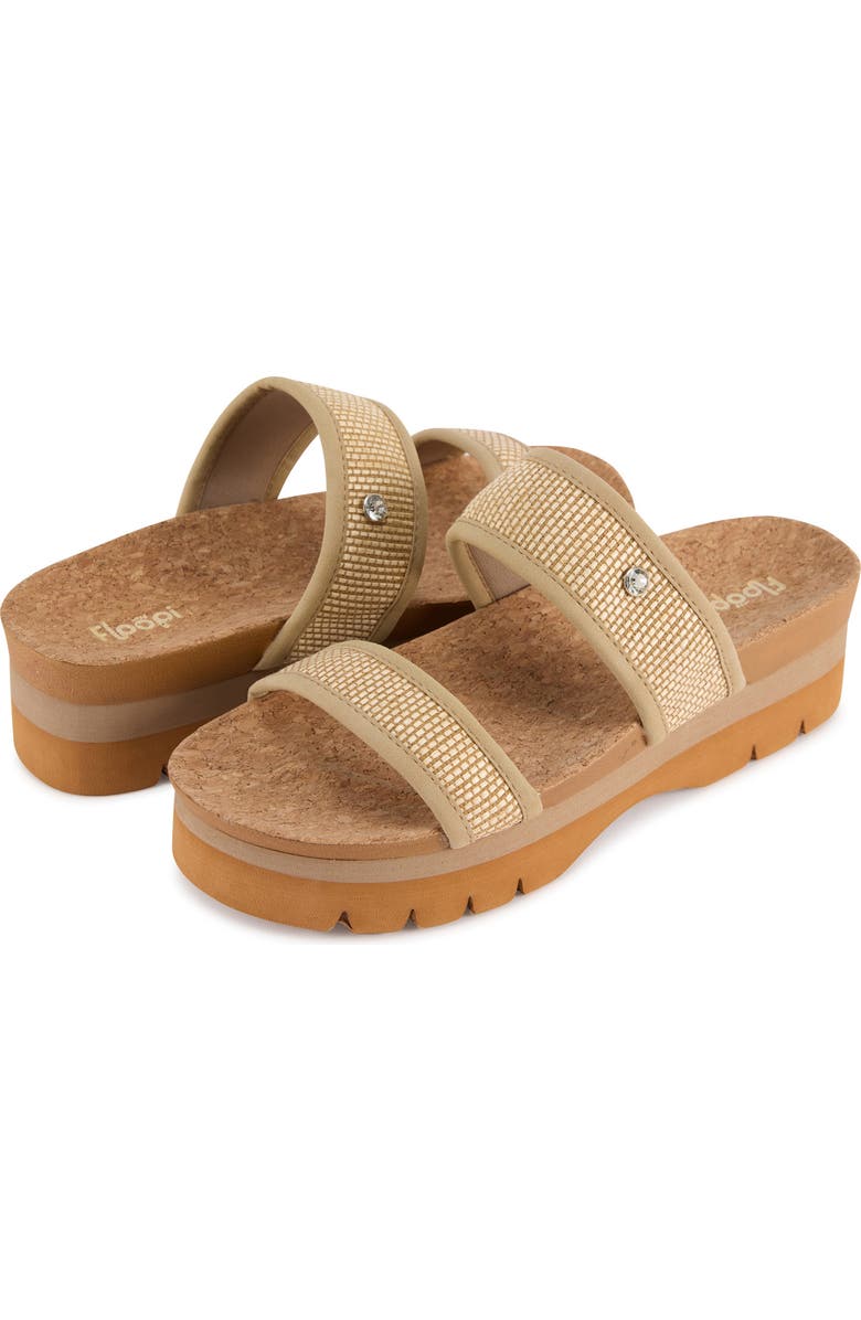 FLOOPI Knit Platform Slide Sandal, Alternate, color, Taupe