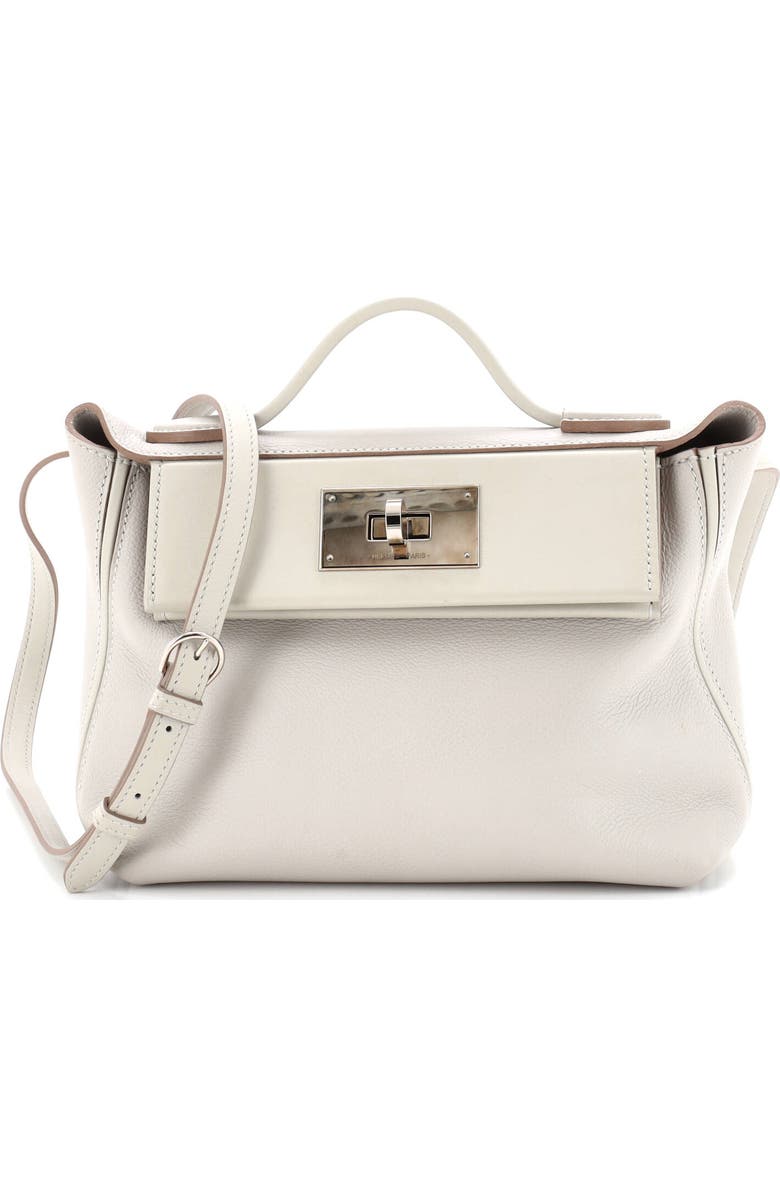 Pre-Owned Hermes 24/24 Bag Evercolor with Swift 21, Main, color, Gris Perle