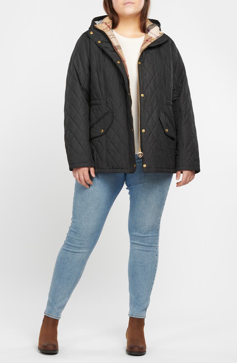 Barbour Millfire Hooded Quilted Jacket, Alternate, color,