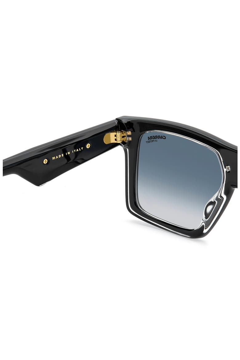 Victory 55mm Gradient Rectangular Sunglasses, Alternate, color, BLACK CRYSTAL/ DK BLUE SF