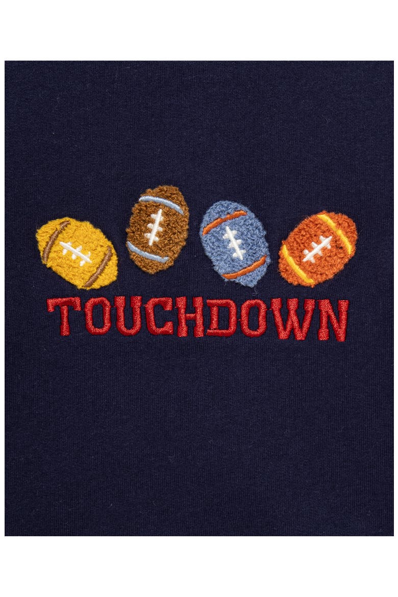 Touchdown Crewneck Sweatshirt & Joggers Set, Alternate, color, BLUE/ MULTI