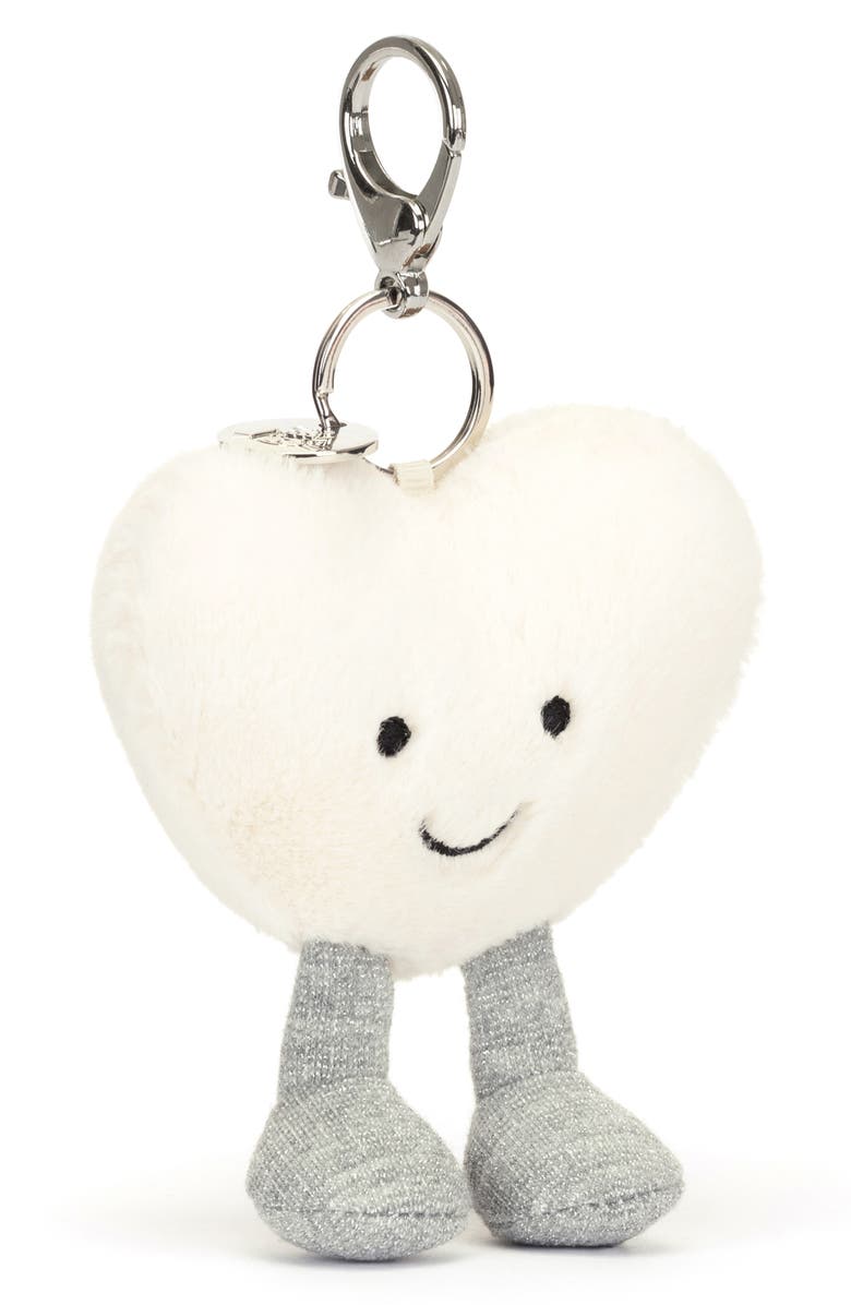Jellycat Amuseable Heart Bag Charm, Main, color, 