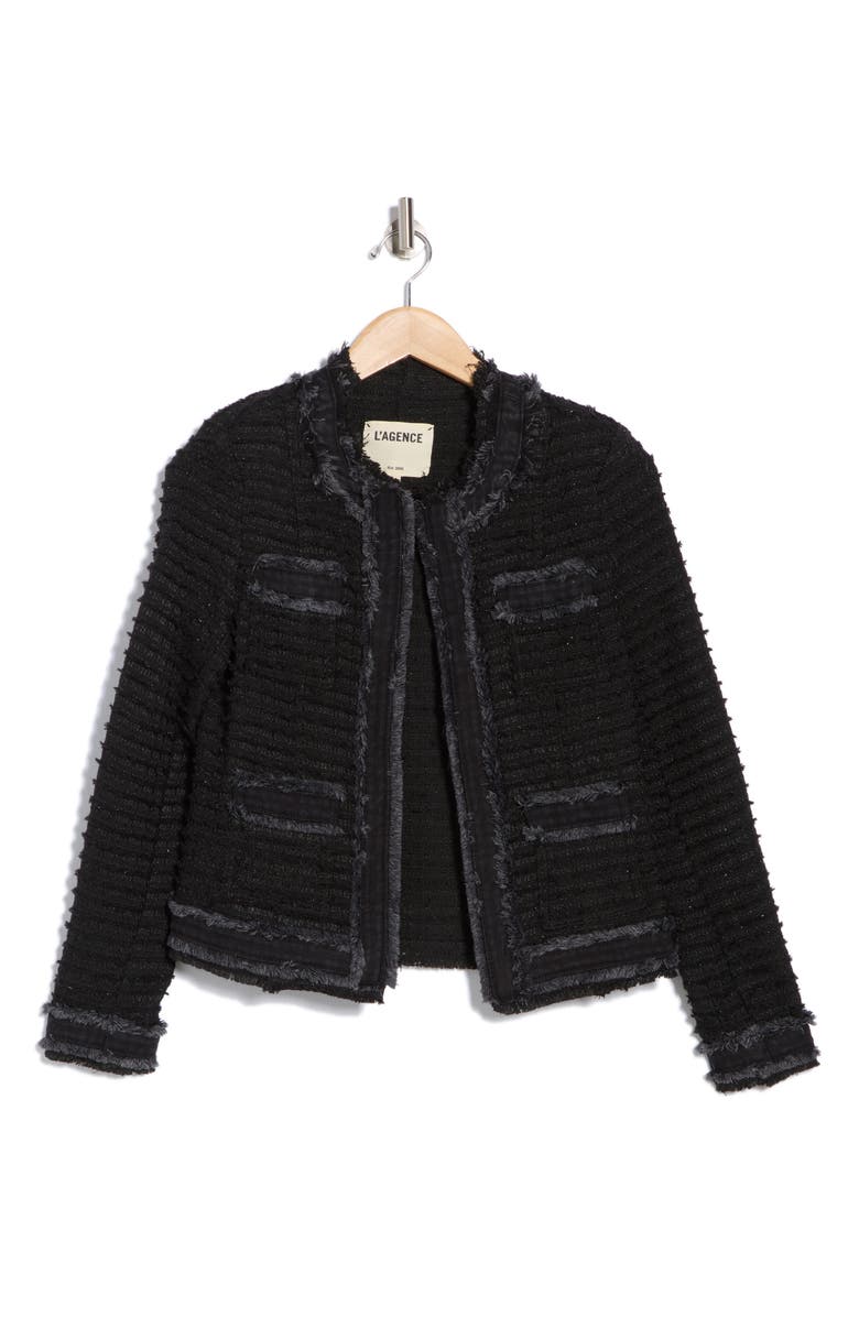 L'AGENCE Agnes Tweed Jacket, Alternate, color, 