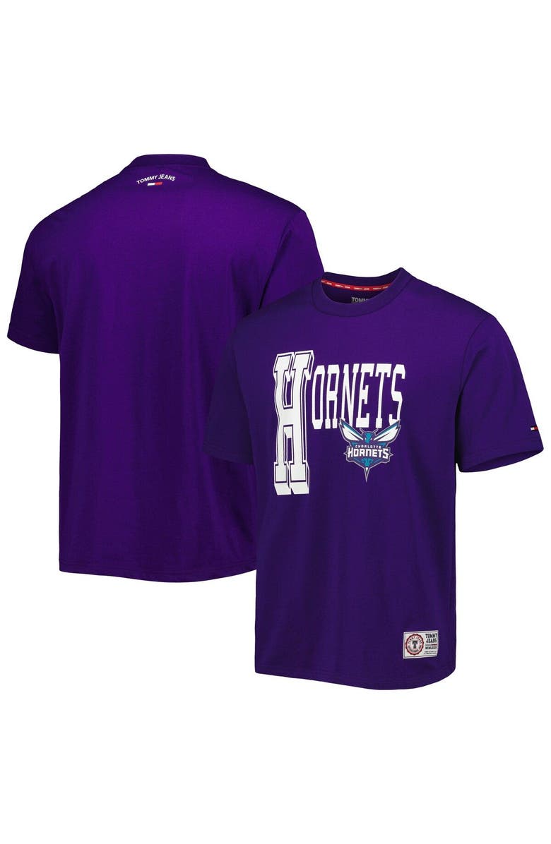 TOMMY JEANS Men's Tommy Jeans Purple Charlotte Hornets Mel Varsity T-Shirt, Main, color, Purple