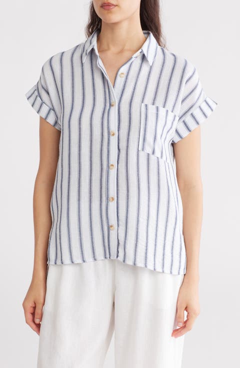 Stripe Button-Up Shirt