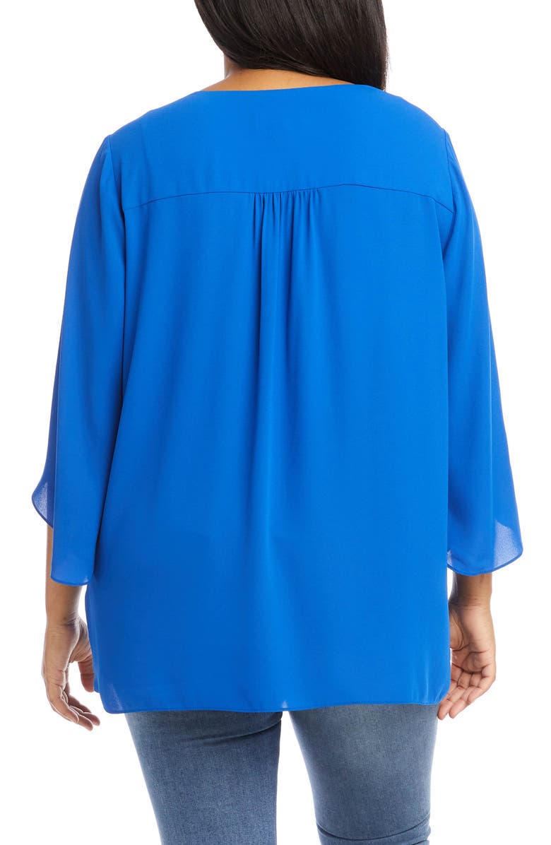 Karen Kane Crossover Hem Asymmetric Top, Alternate, color,