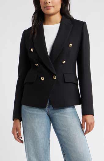 Caslon® Double Breasted Twill Blazer