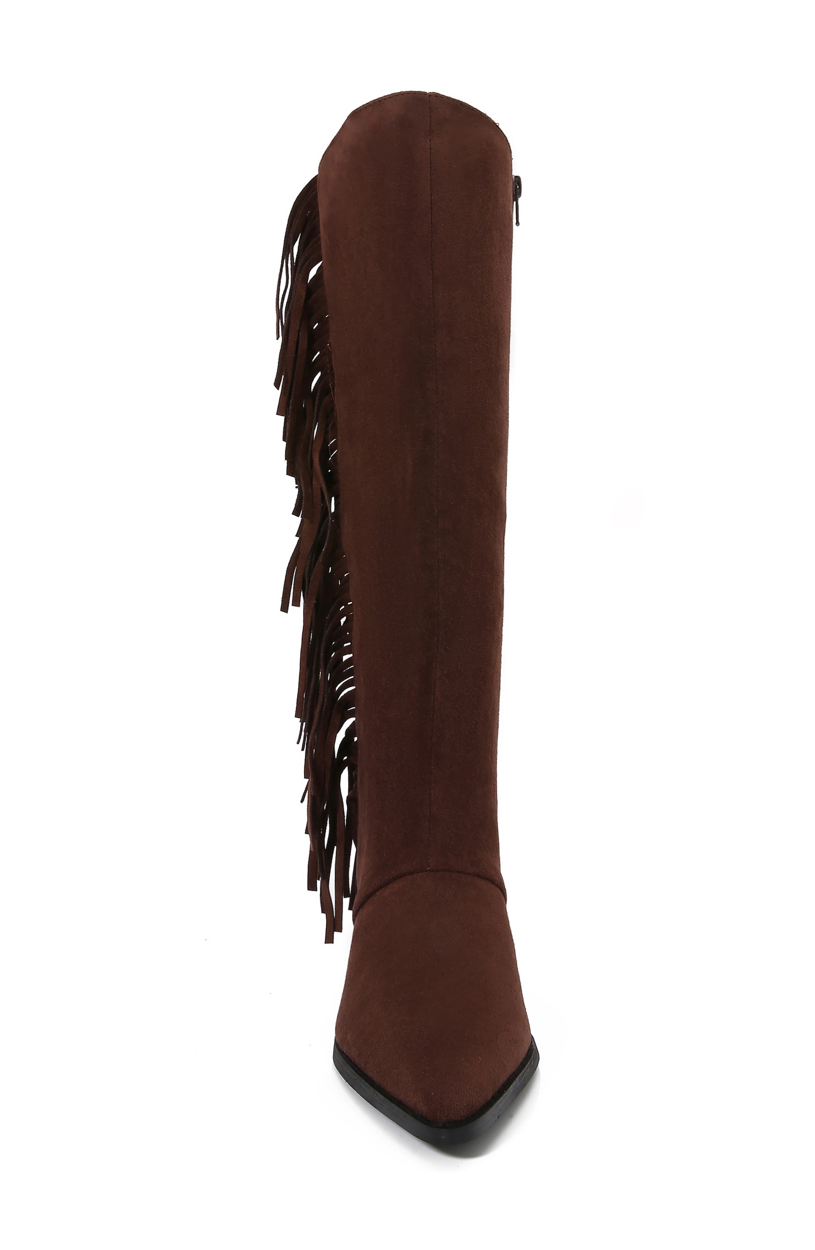 Andri Fringe Boot, Alternate, color, BROWN