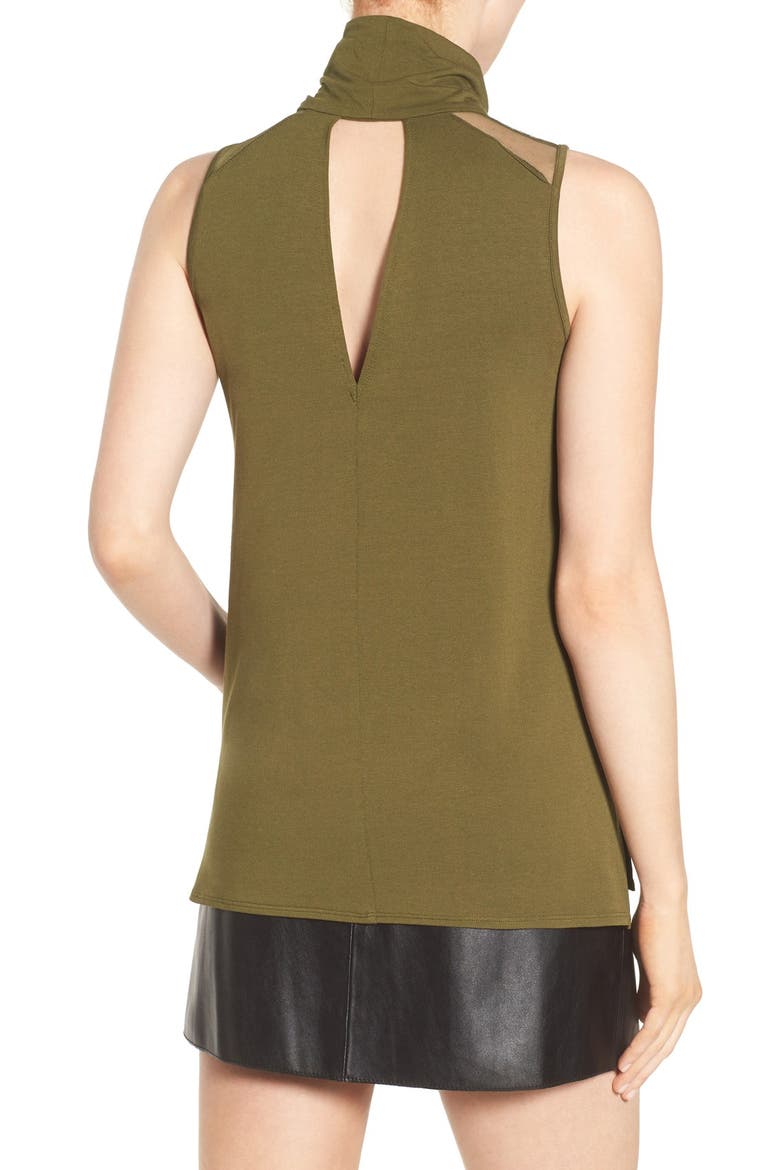 High Neck Tank, Alternate, color, OLIVE BRANCH