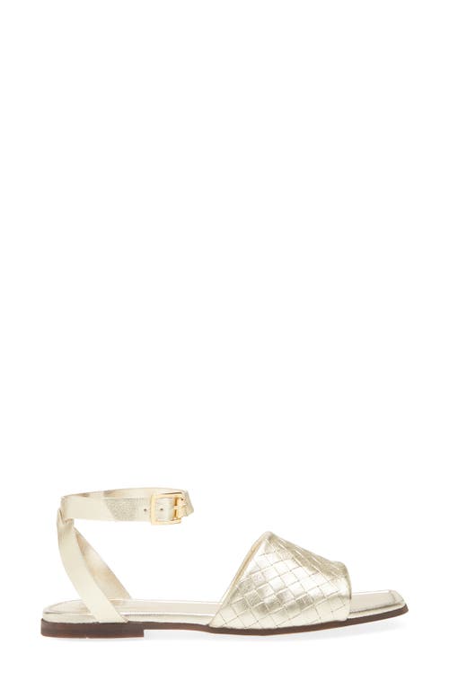 Bruno Magli Rita Woven Sandal In Gold