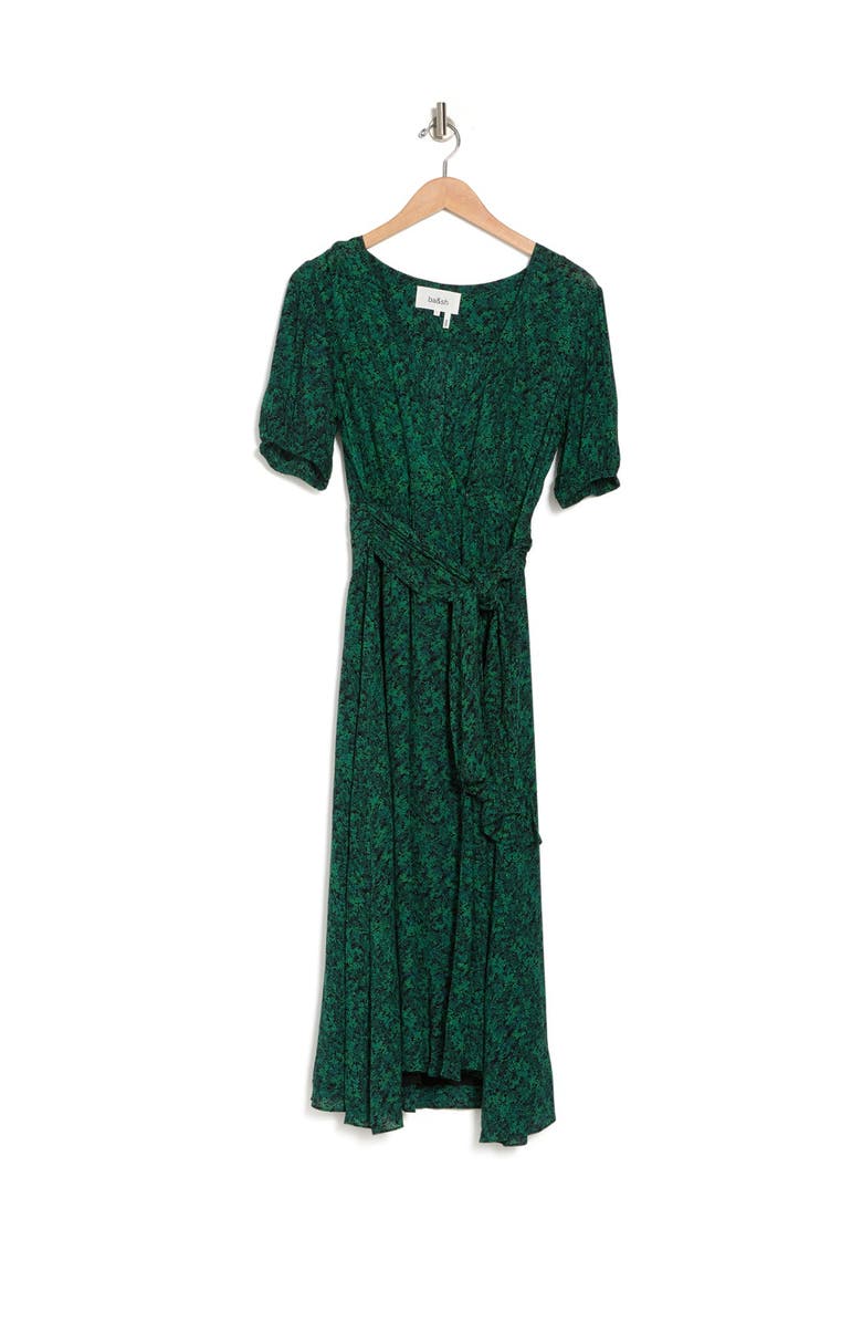 ba&sh Noemie Floral Short Sleeve Wrap Midi Dress, Alternate, color,