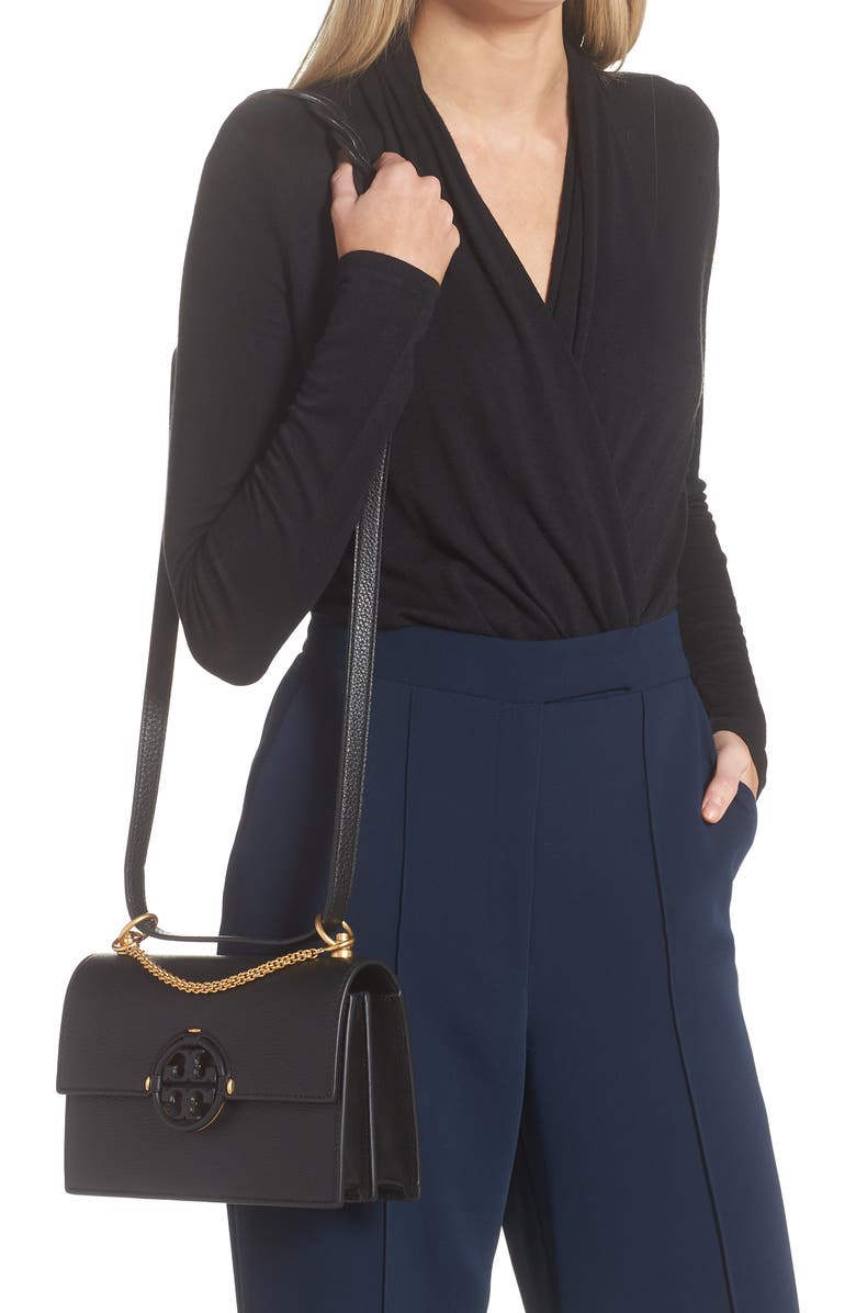 Tory Burch Miller Small Leather Flap Shoulder Bag, Alternate, color,