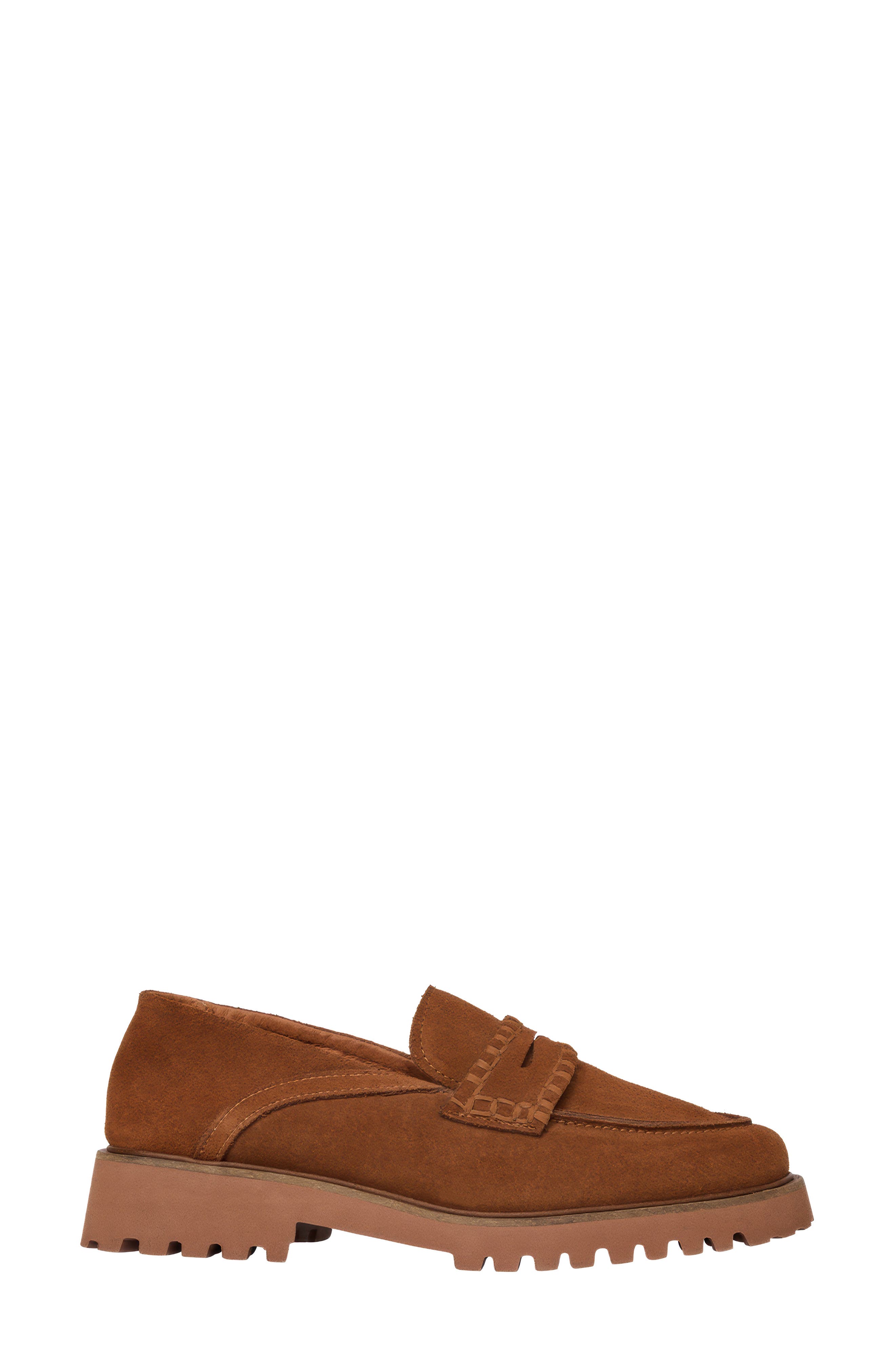 Averie 2 Suede Loafer, Alternate, color, COGNAC SUEDE
