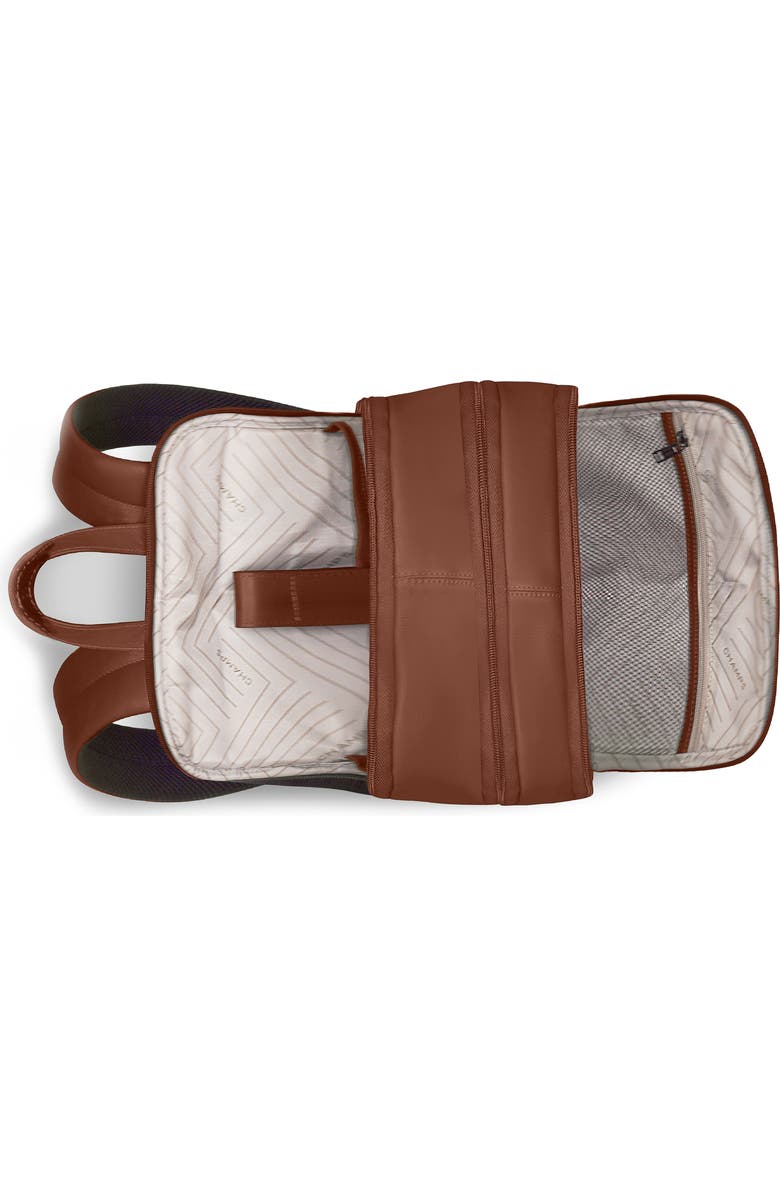 CHAMPS Onyx Leather Backpack, Alternate, color, Brown