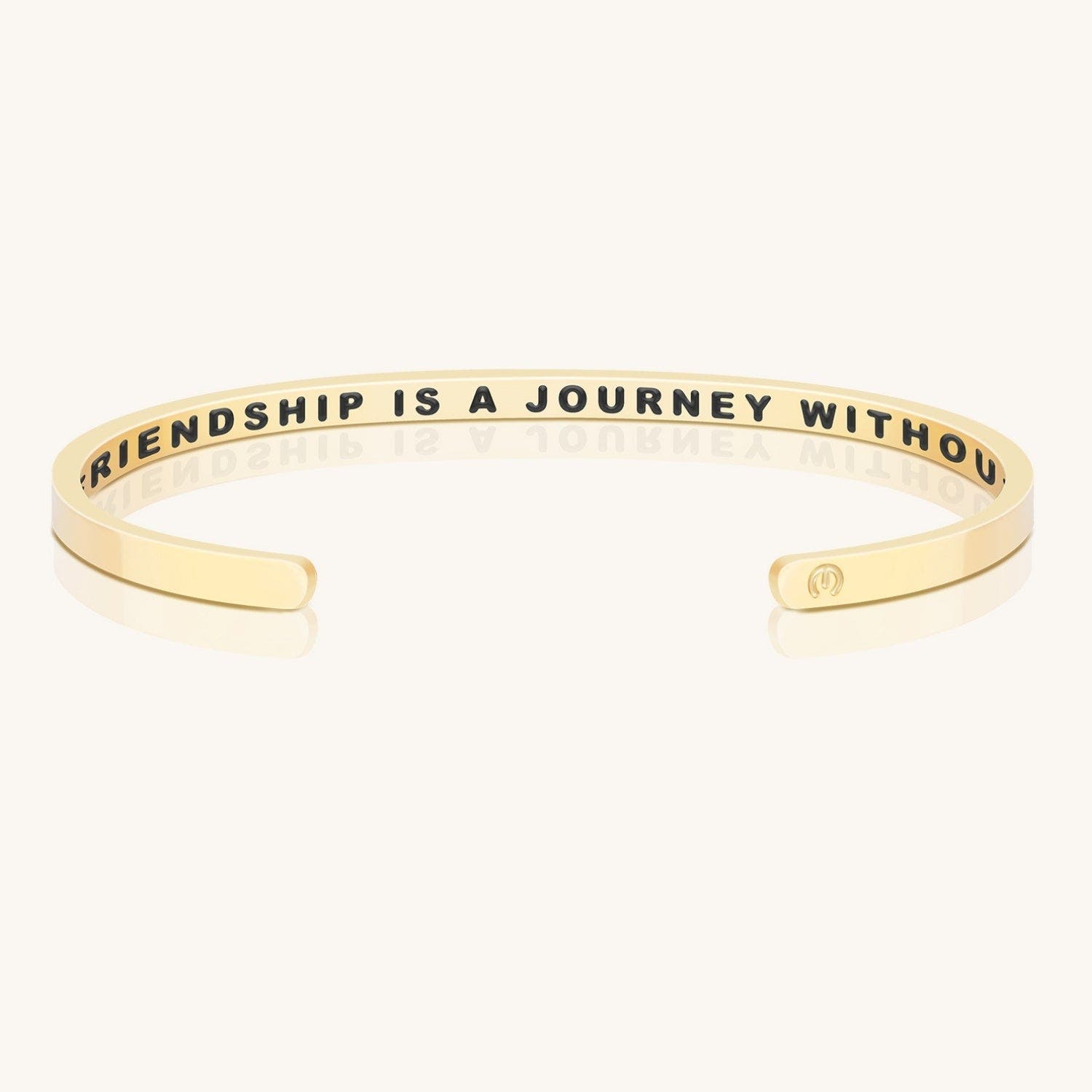 Mantra A True Friendship Is A Journey Without An End Bracelet In Gold