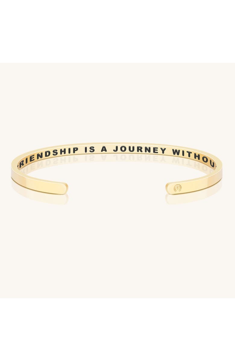 Mantra A True Friendship Is A Journey Without An End bracelet, Main, color, Inside - Yellow Gold