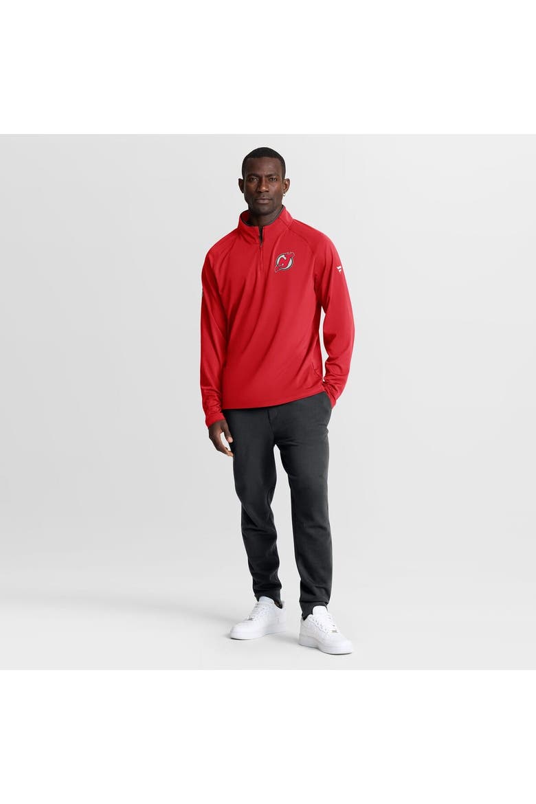 Men's Fanatics Red New Jersey Devils Authentic Pro Rink Training Quarter-Zip Pullover, Alternate, color, Red