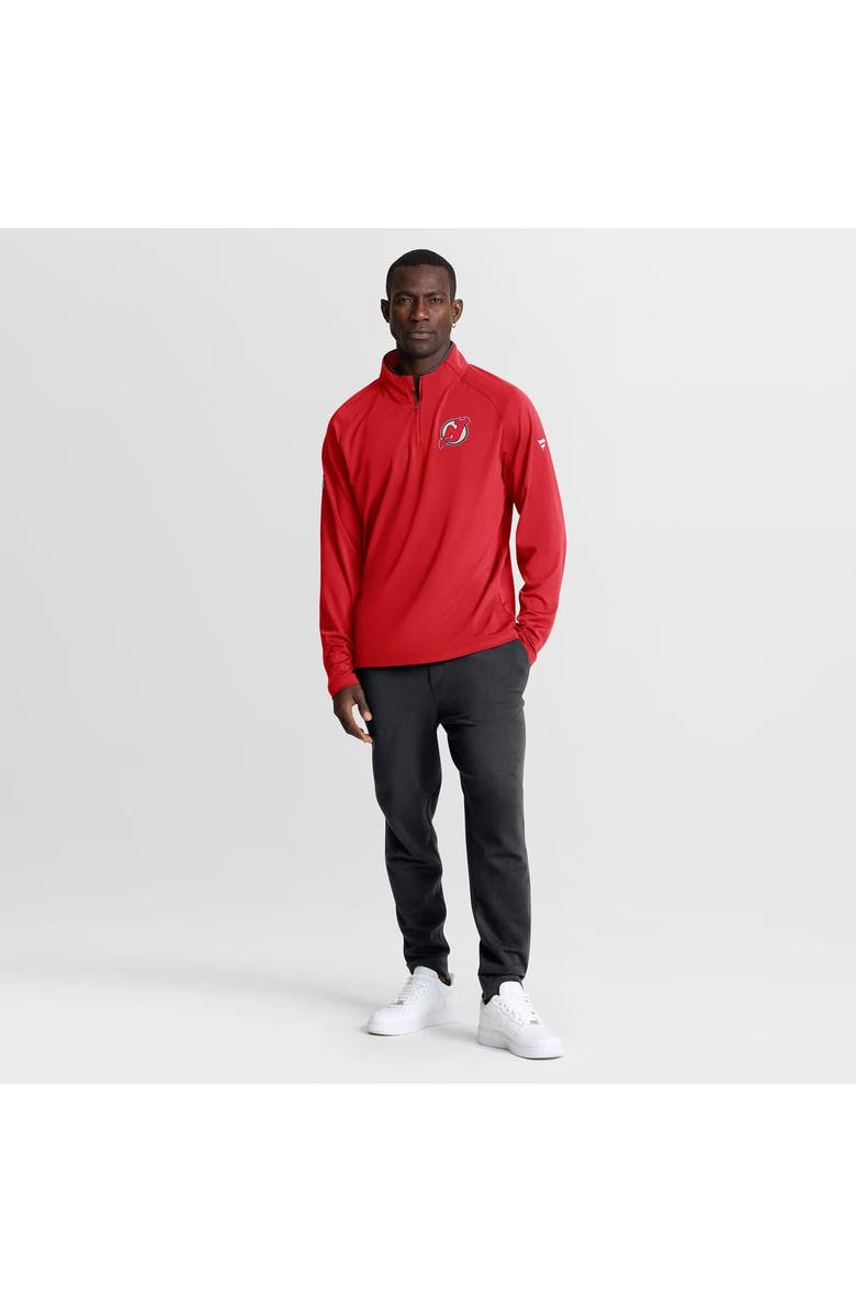 FANATICS Men
s Fanatics Red New Jersey Devils Authentic Pro Rink Training Quarter-Zip Pullover, Alternate, color, Red