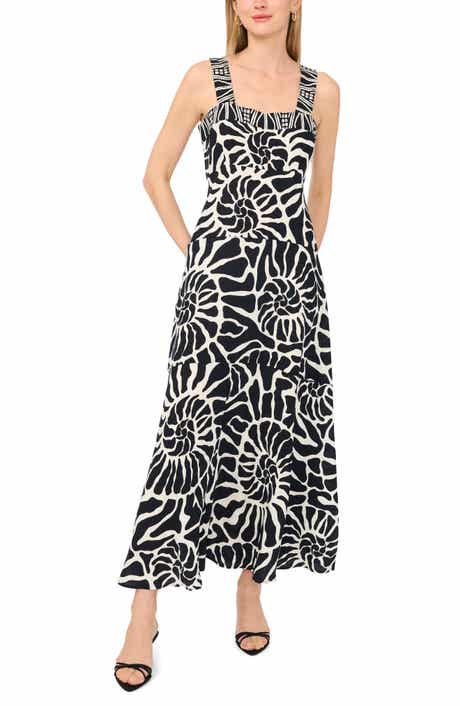 Printed Square Neck Maxi Sundress