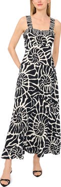 Vince Camuto Print Sleeveless Maxi Dress