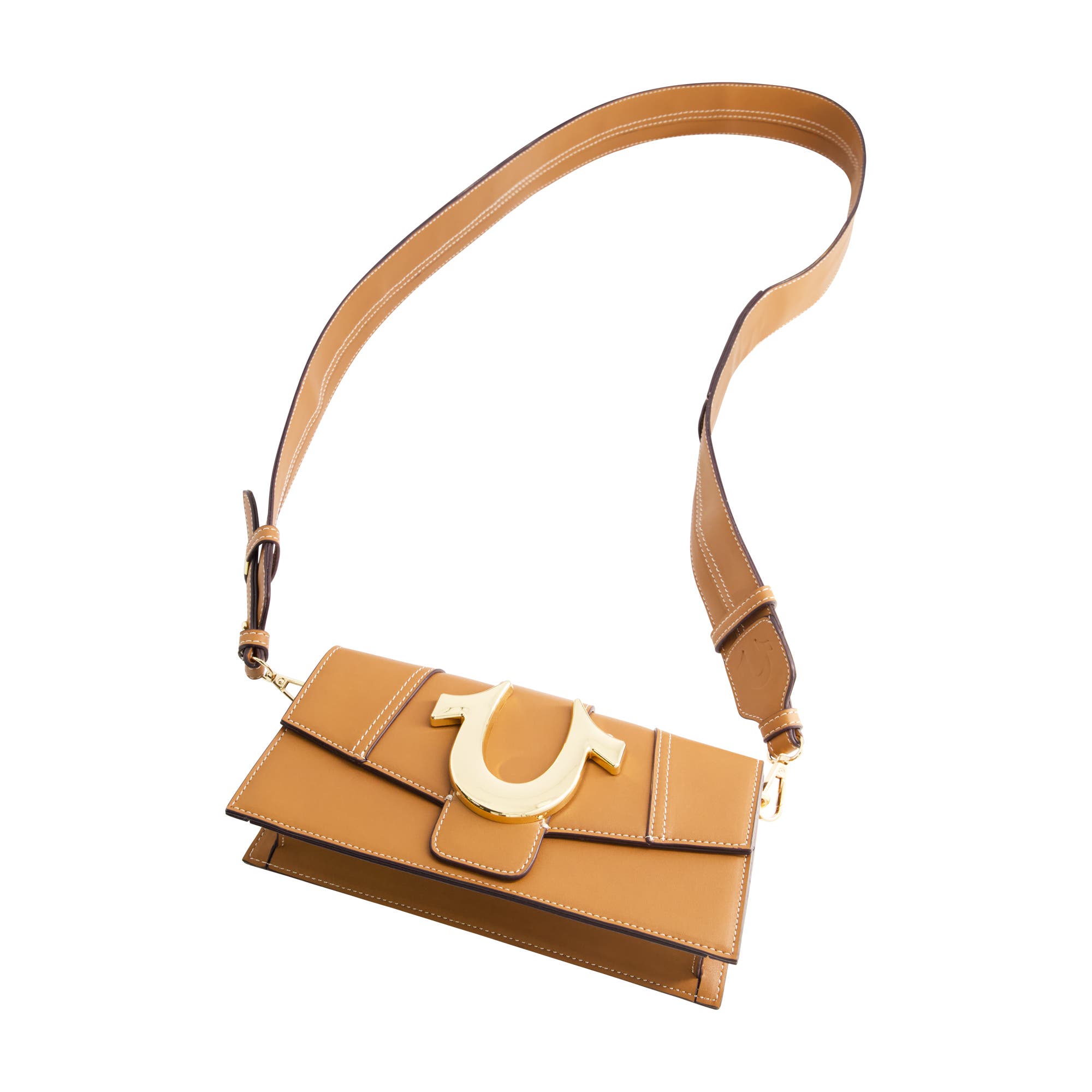 True Religion Horseshoe Small flap, Alternate, color, Cognac