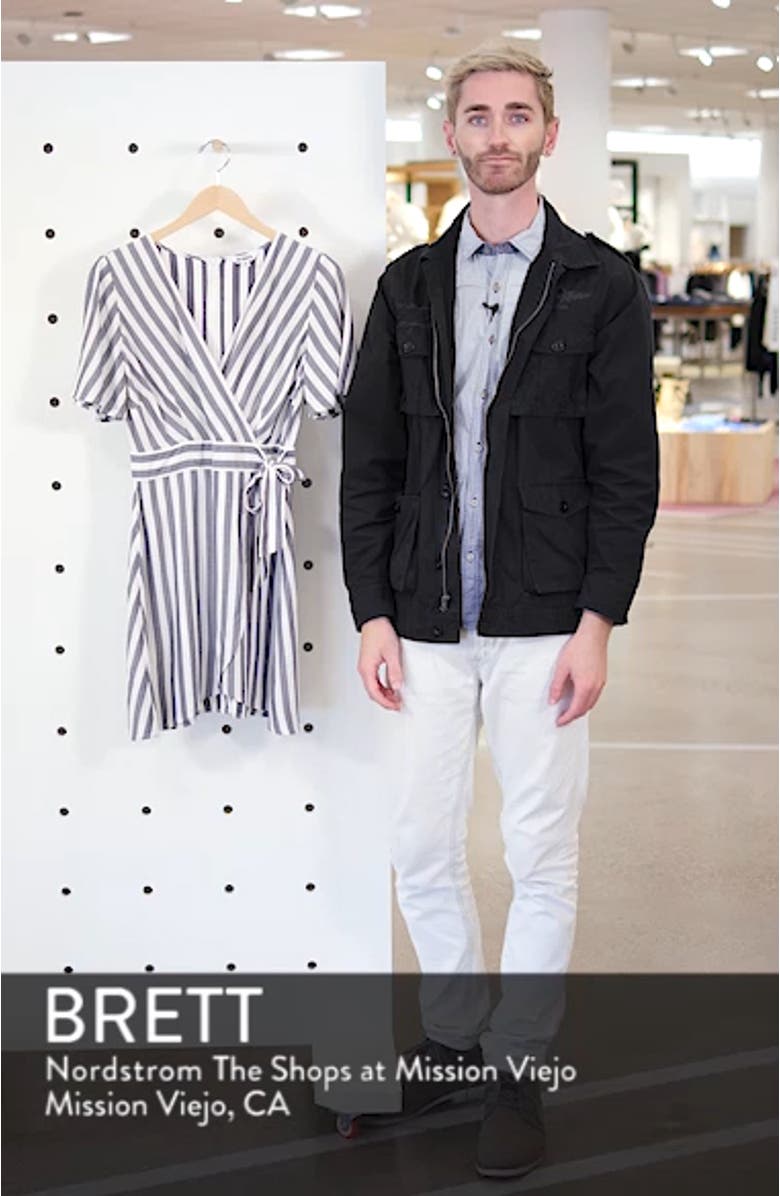 BB Dakota Stripe Faux Wrap Dress, sales video thumbnail
