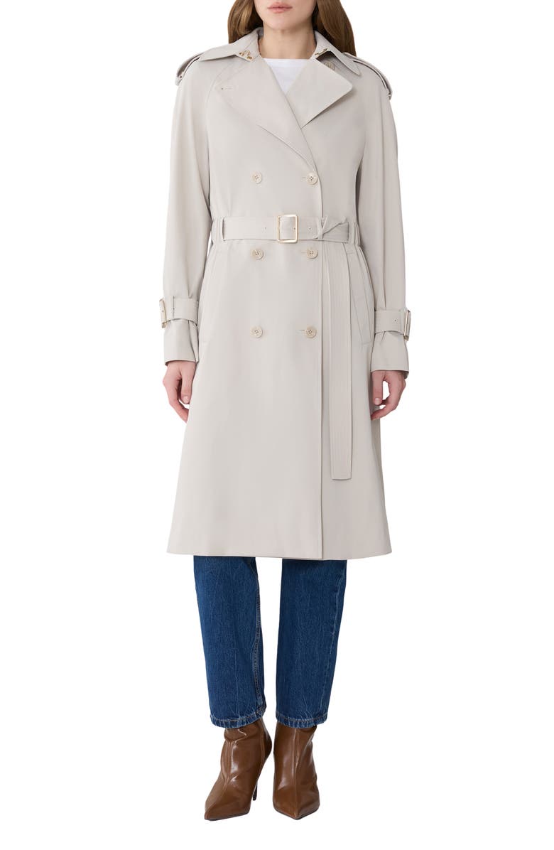 Soia & Kyo Becky Double Breasted Trench Coat, Main, color, Light Oak