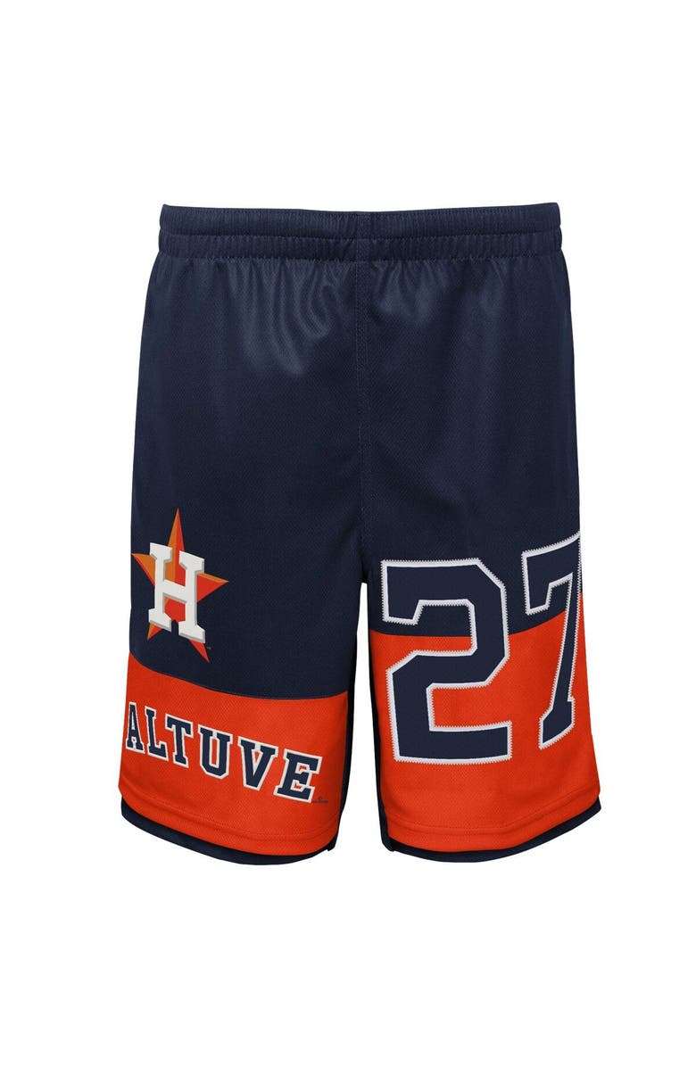 Outerstuff Youth Jose Altuve Navy Houston Astros Pandemonium Name & Number Shorts, Alternate, color, 