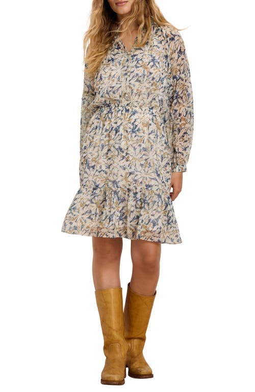 Nic + Zoe Nic+zoe Bloomsbury Long Sleeve Chiffon Dress In Multi