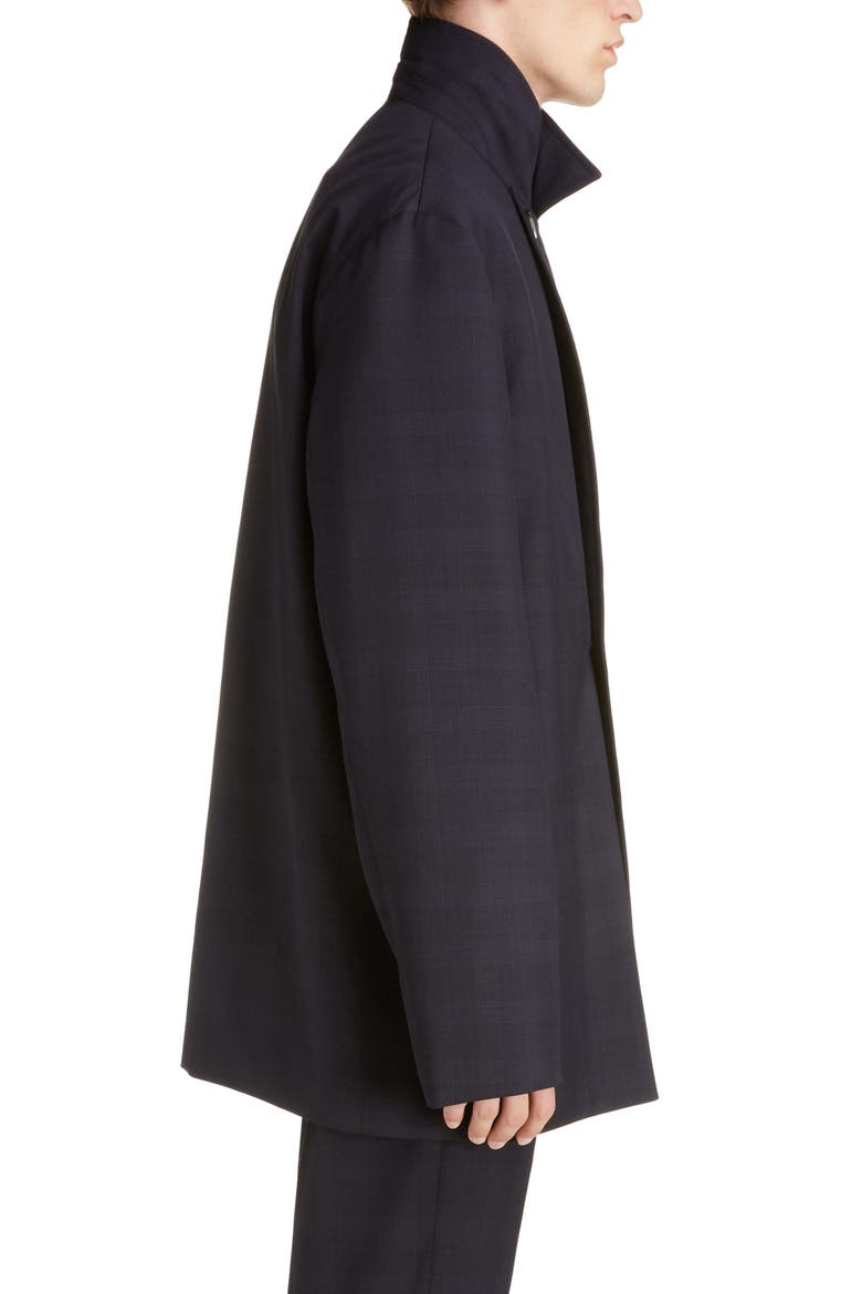 Plaid Wool Flap Jacket, Alternate, color, DARK NAVY