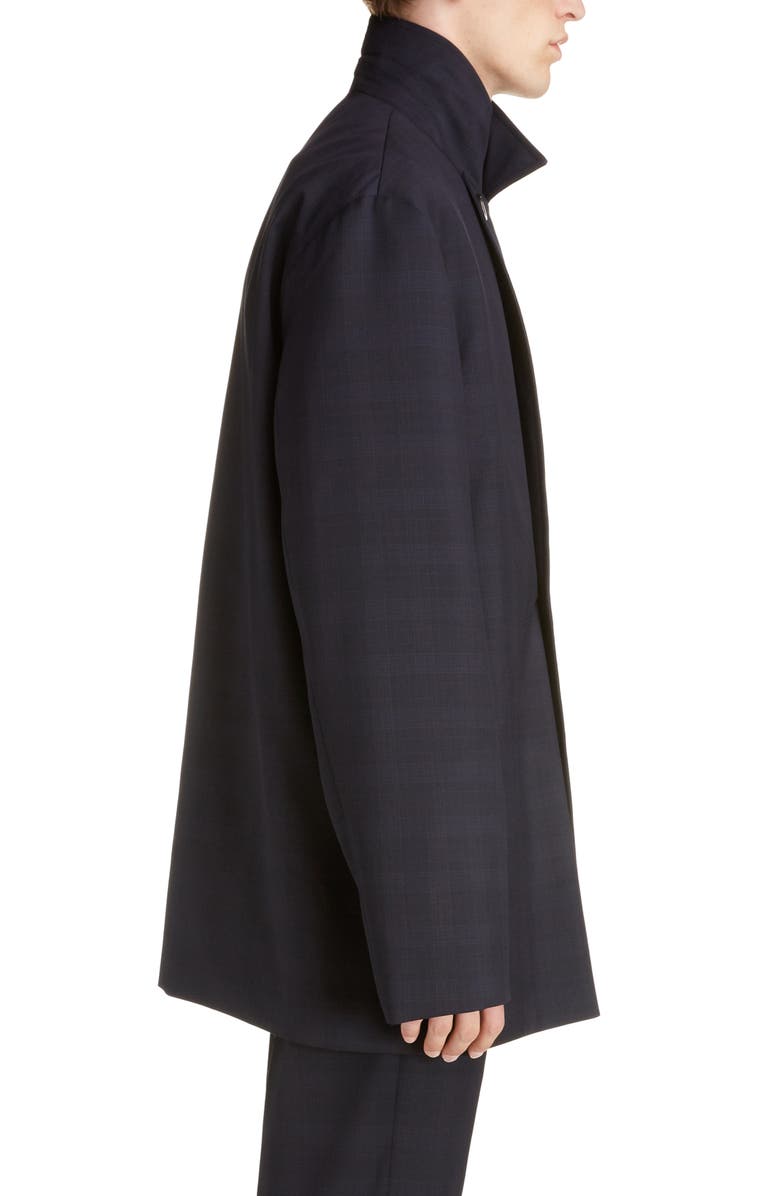 Balenciaga Plaid Wool Flap Jacket, Alternate, color, 