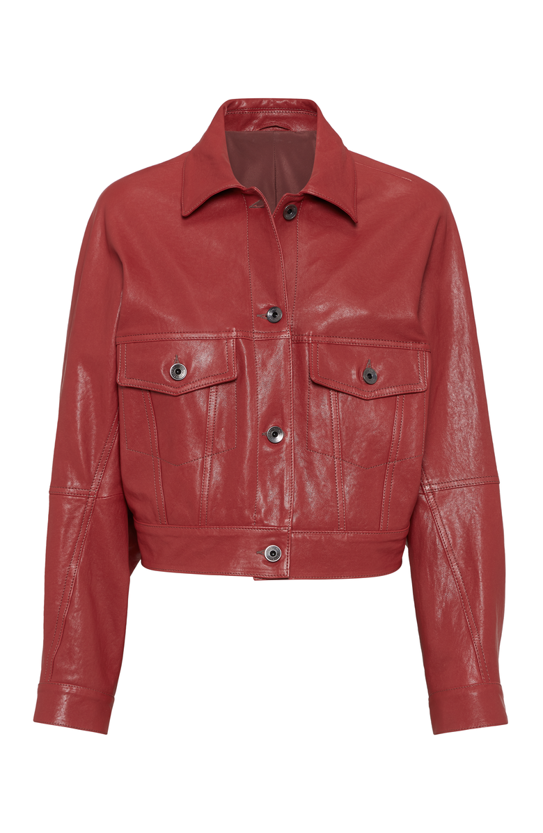 Brunello Cucinelli Leather outerwear, Main, color, 