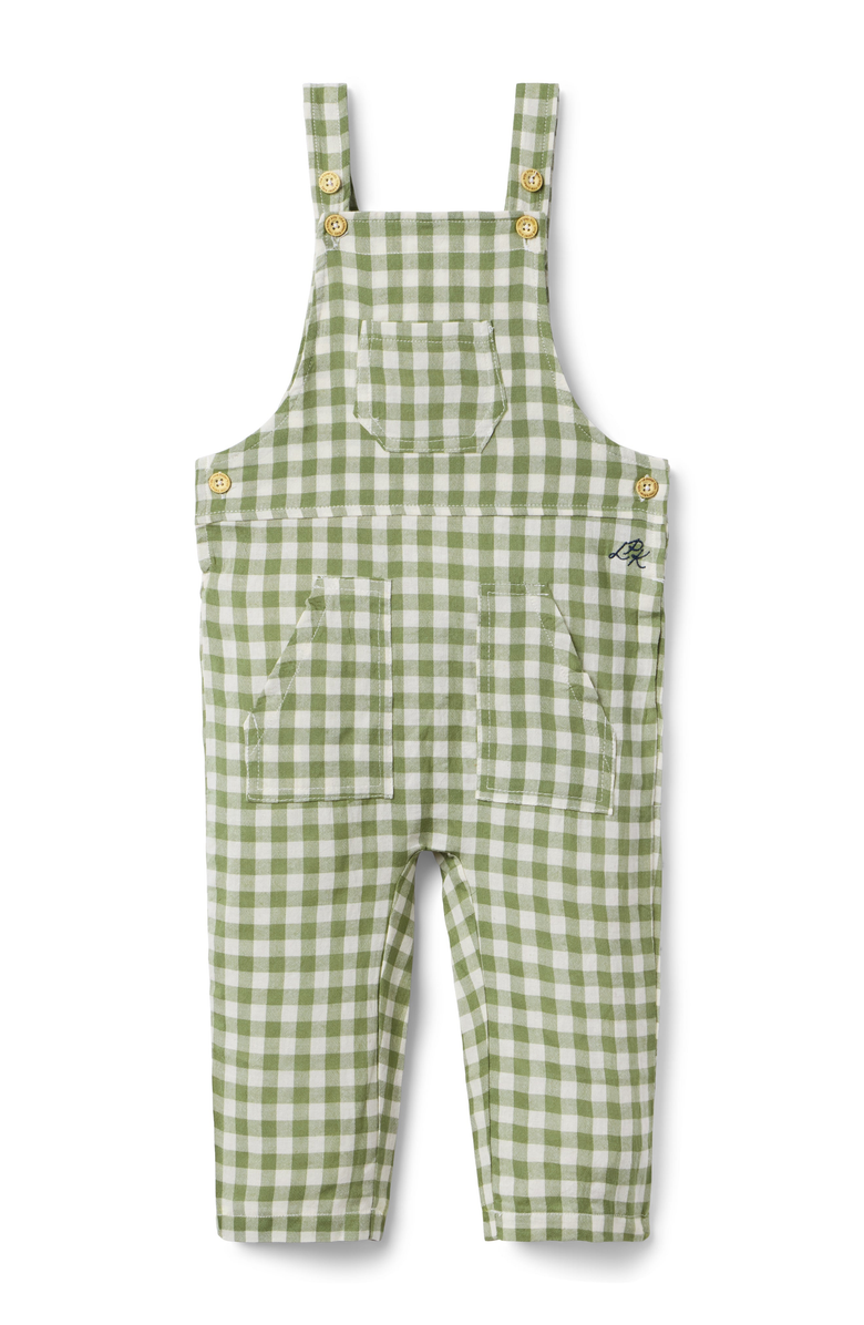 Little Paper Kids Anderson Overall, Main, color, Green Gingham
