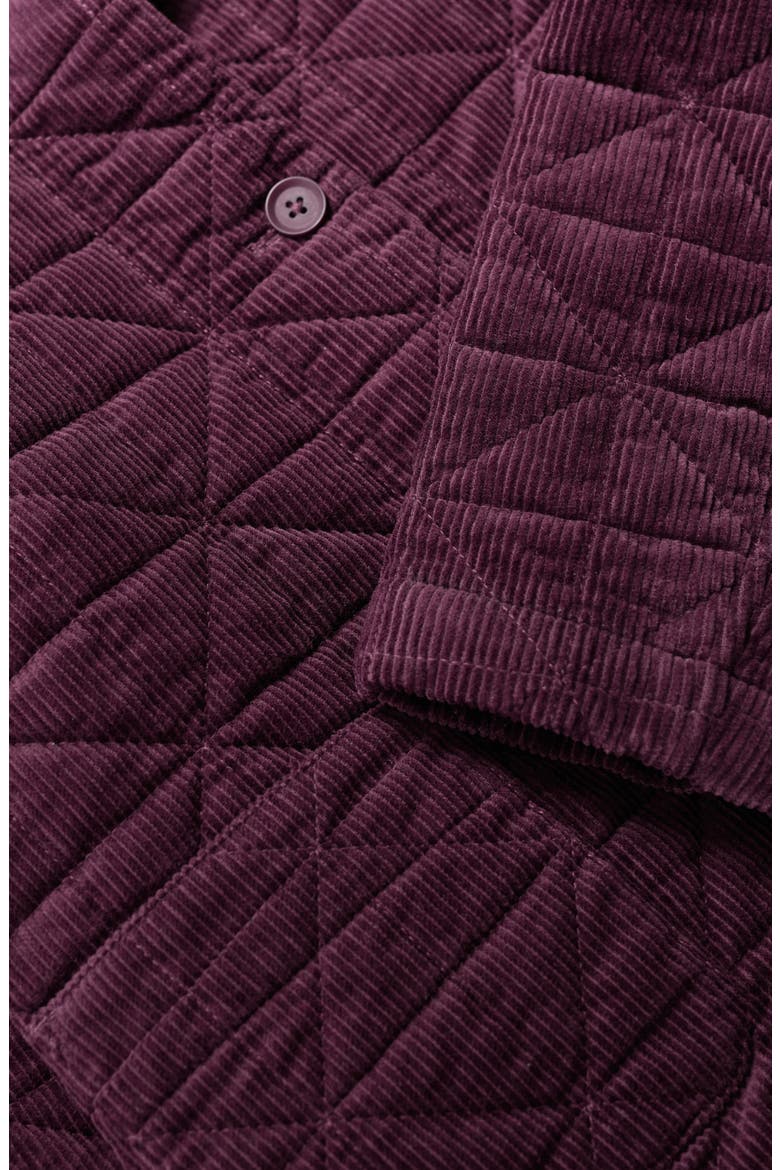 Incoming Tide Quilted Organic Cotton Corduroy Jacket, Alternate, color, DARK HELLEBORE