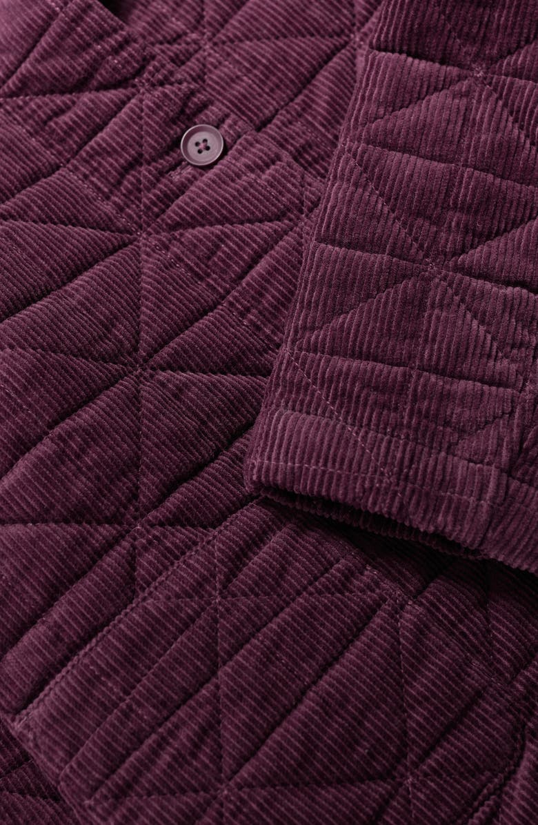 Seasalt Cornwall Incoming Tide Quilted Organic Cotton Corduroy Jacket, Alternate, color, Dark Hellebore