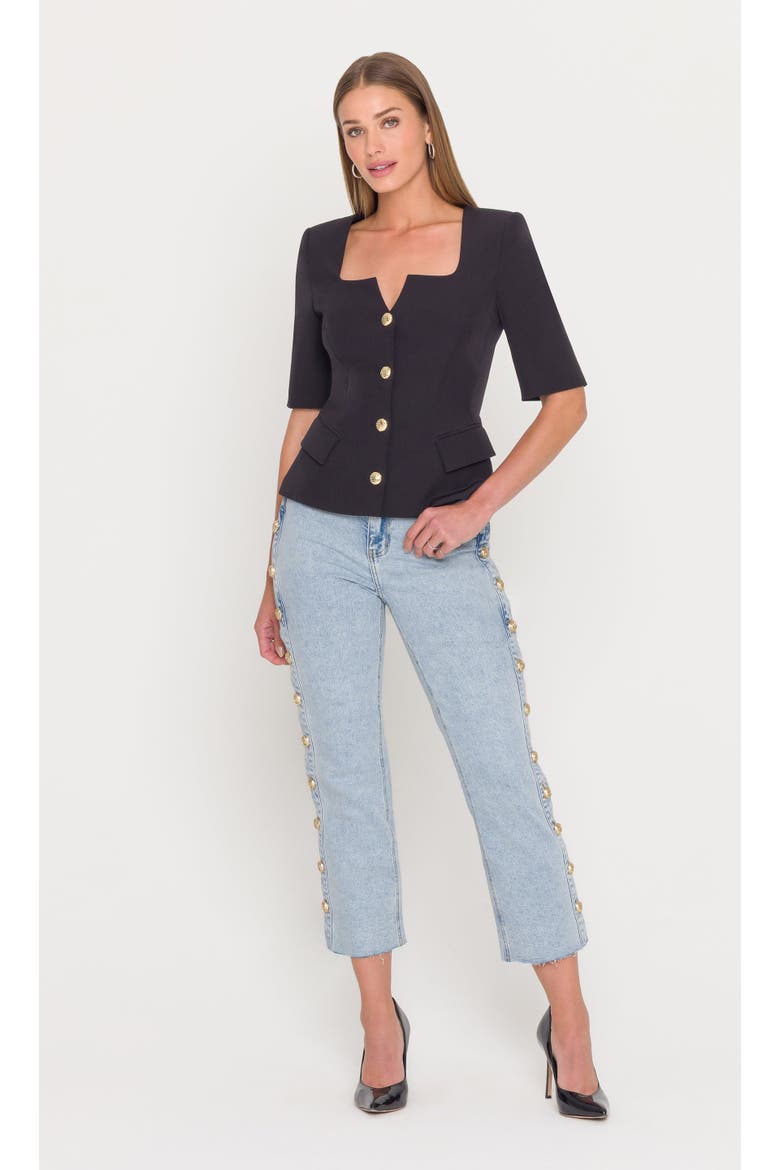 Tilly Crepe Jacket, Alternate, color, Black