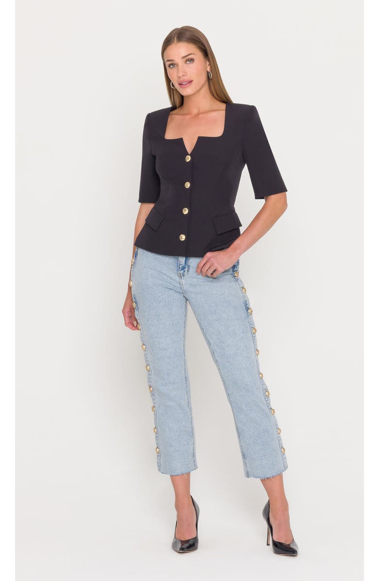 Generation Love Tilly Crepe Jacket, Alternate, color, Black