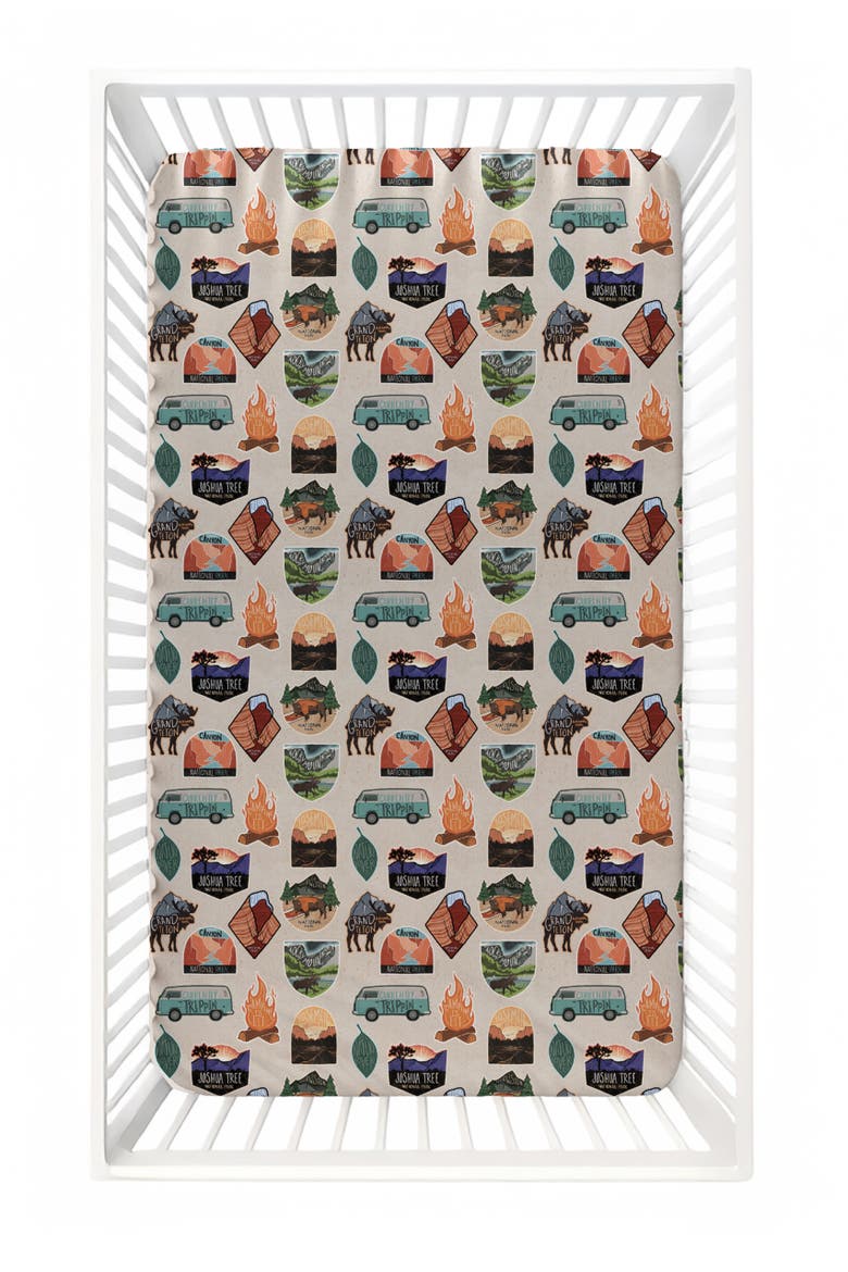 Tiny Traveler Crib Sheet, Main, color, Multi
