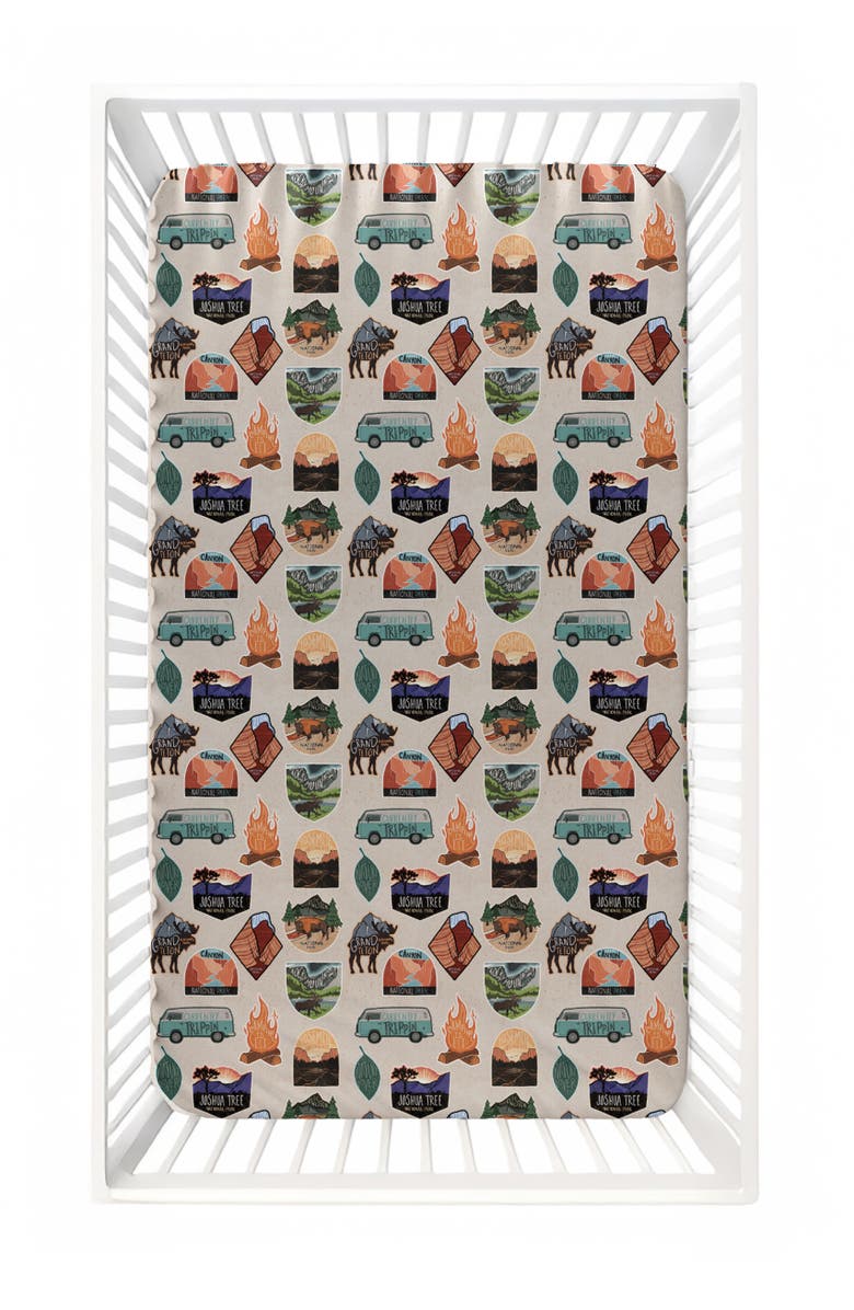 Fletch Tiny Traveler Crib Sheet, Main, color, Multi