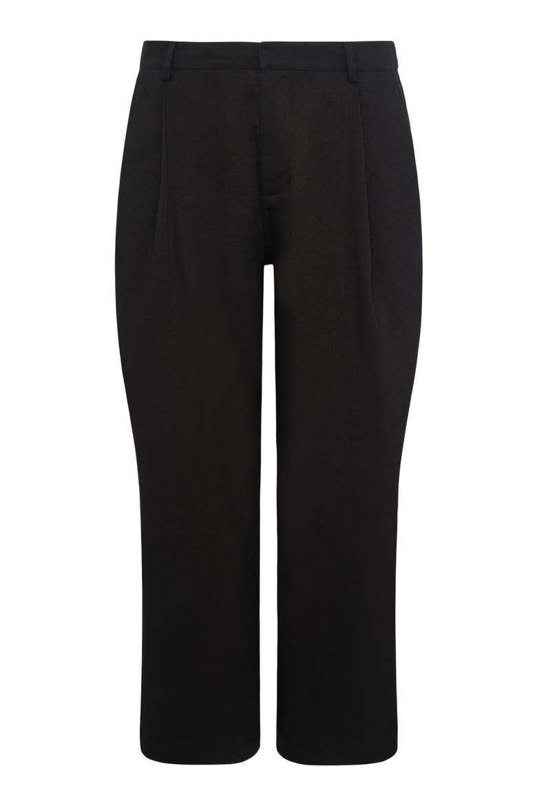 High-Waist Straight Leg Pant, Alternate, color, Black