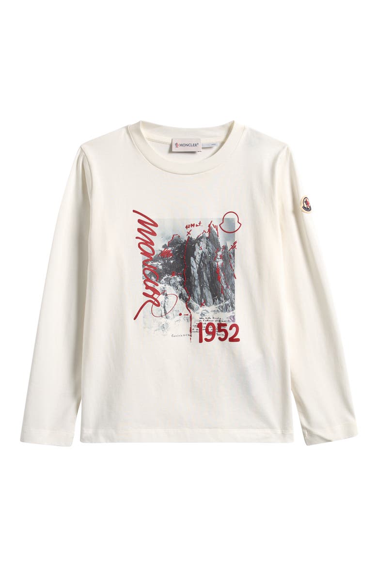 Kids' Long Sleeve Graphic T-Shirt, Main, color, WHITE