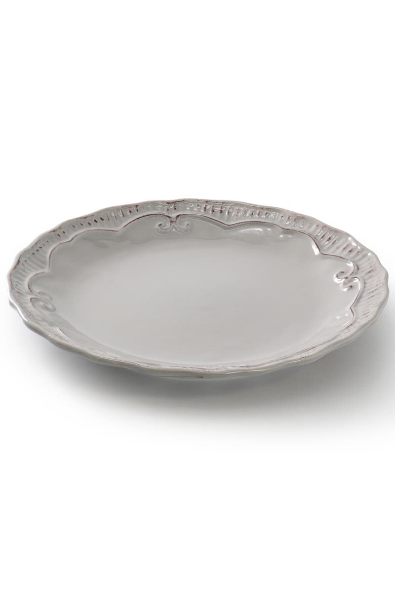 Modern Southern Home Capri 6 piece 11 Inch Stoneware Embossed Dinner Plate Set, Alternate, color, Grey