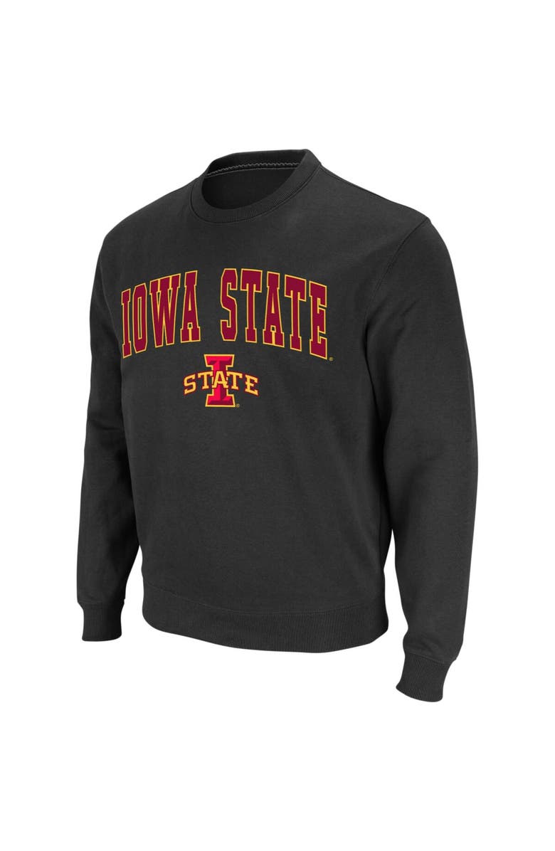 COLOSSEUM Men's Colosseum Charcoal Iowa State Cyclones Arch & Logo Crew Neck Sweatshirt, Alternate, color, Charcoal