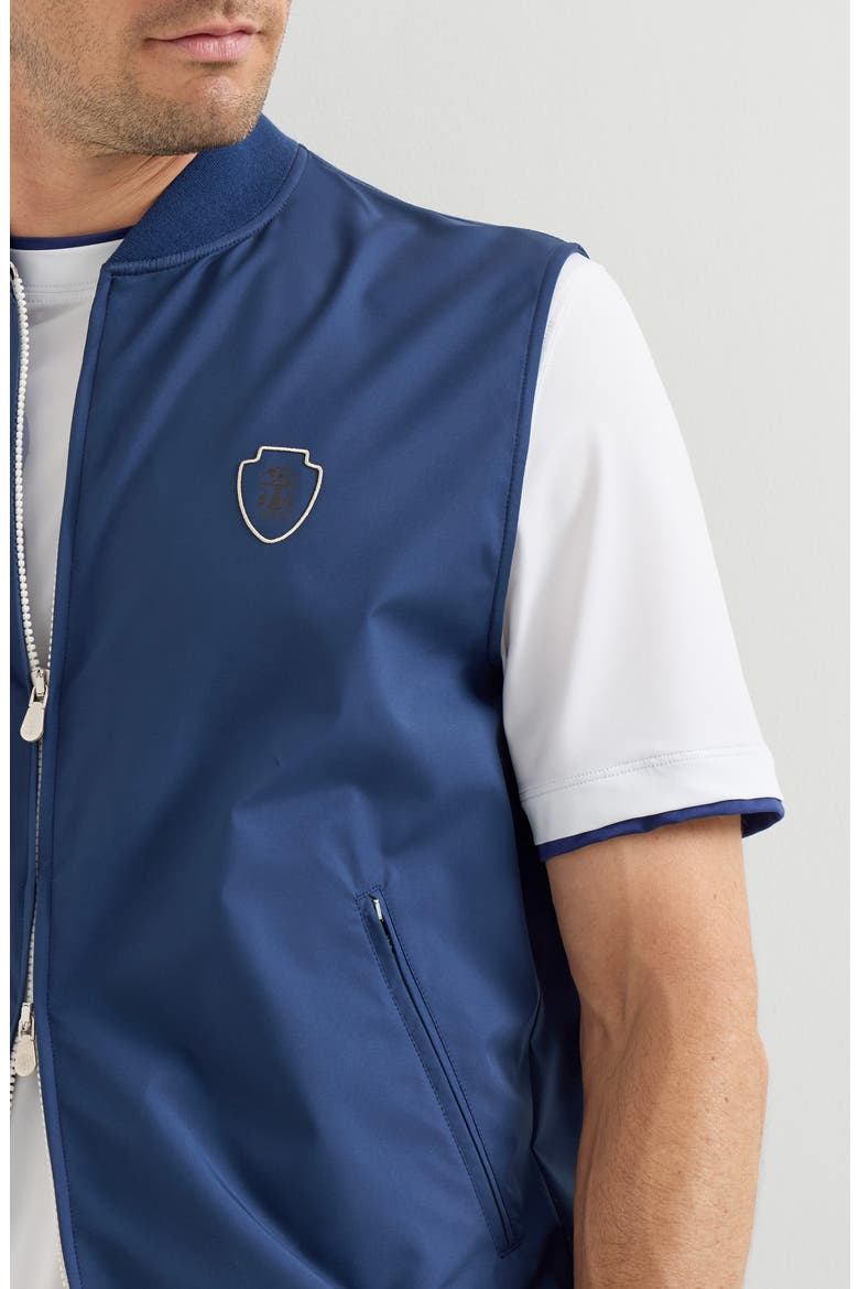 Nylon vest with logo, Alternate, color, Avio Blue