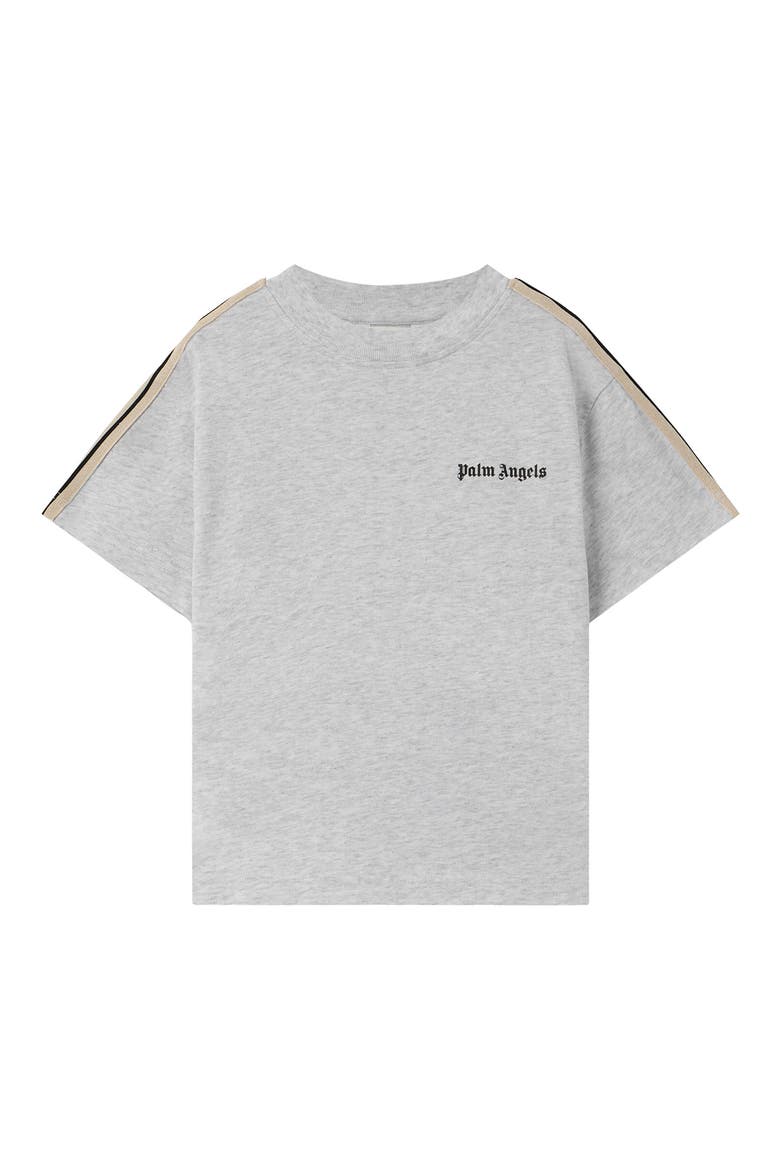 Kids' Track T-Shirt, Main, color, GREY MELANGE - BLACK