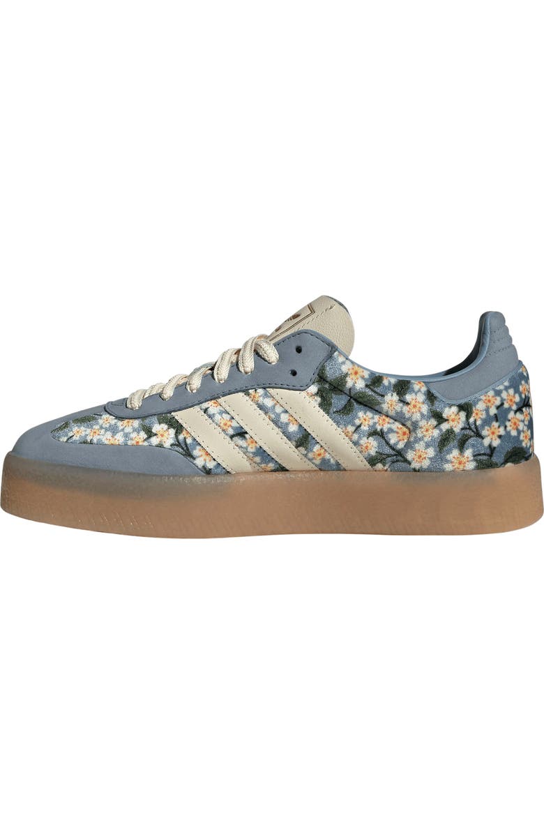 adidas x Liberty London Sambae Sneaker, Alternate, color, Blue/ Cream White/ Metallic