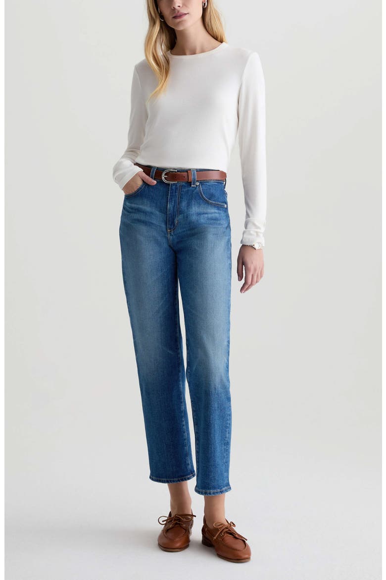 Brinley Mid Rise Crop Straight Leg Jeans, Alternate, color, OWENS VALLEY